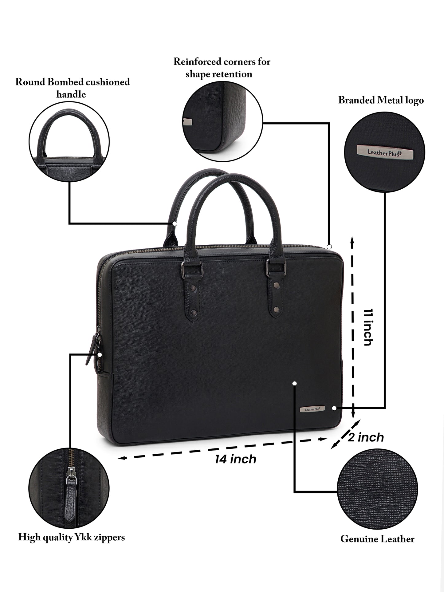 Saffiano Leather Laptop Bag  LT16-4002