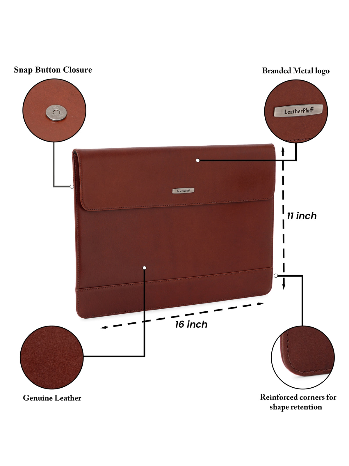 Slim Leather Laptop Sleeve