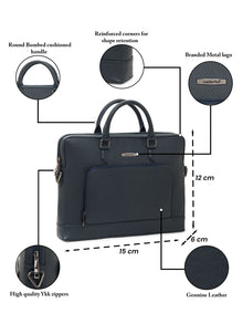 Sleek Leather Laptop Bag