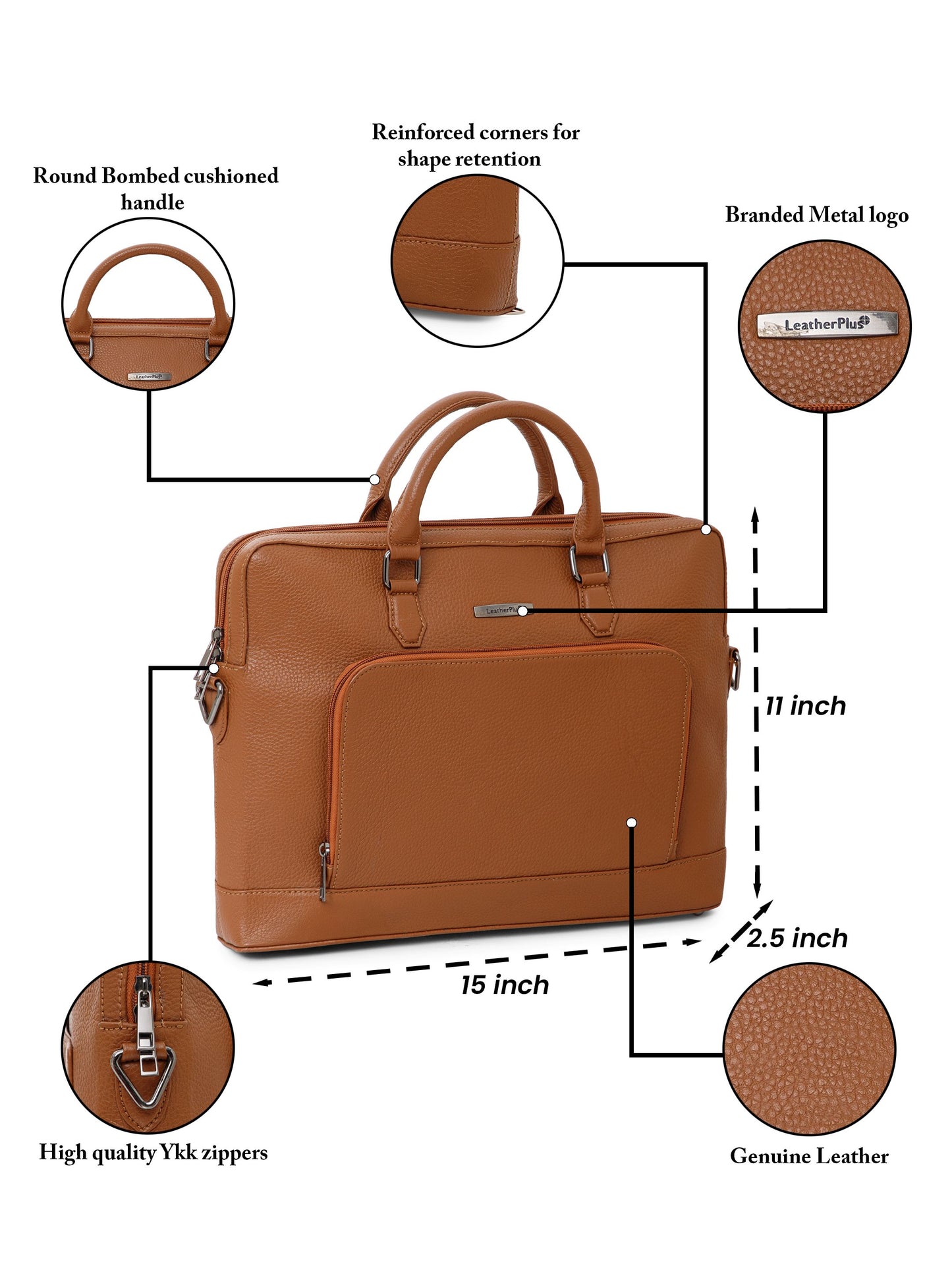 Sleek Leather Laptop Bag LT16-2004