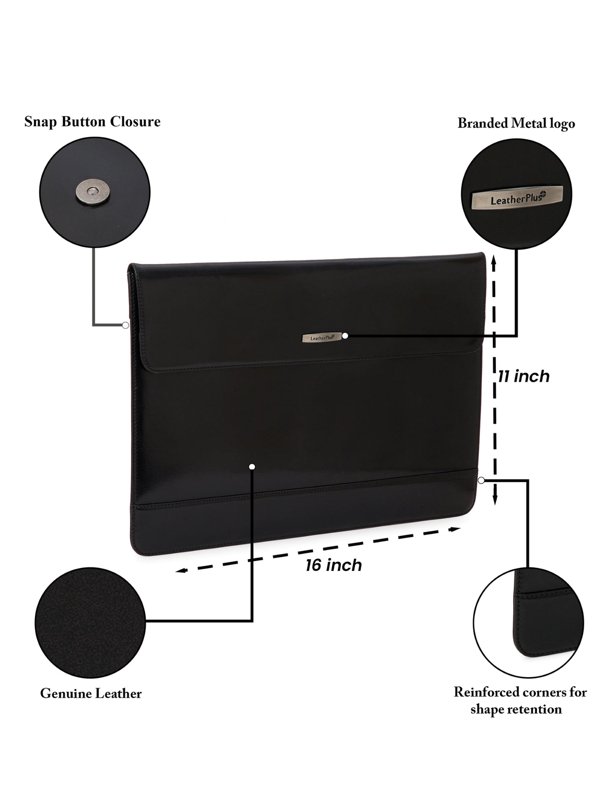 Slim Leather Laptop Sleeve