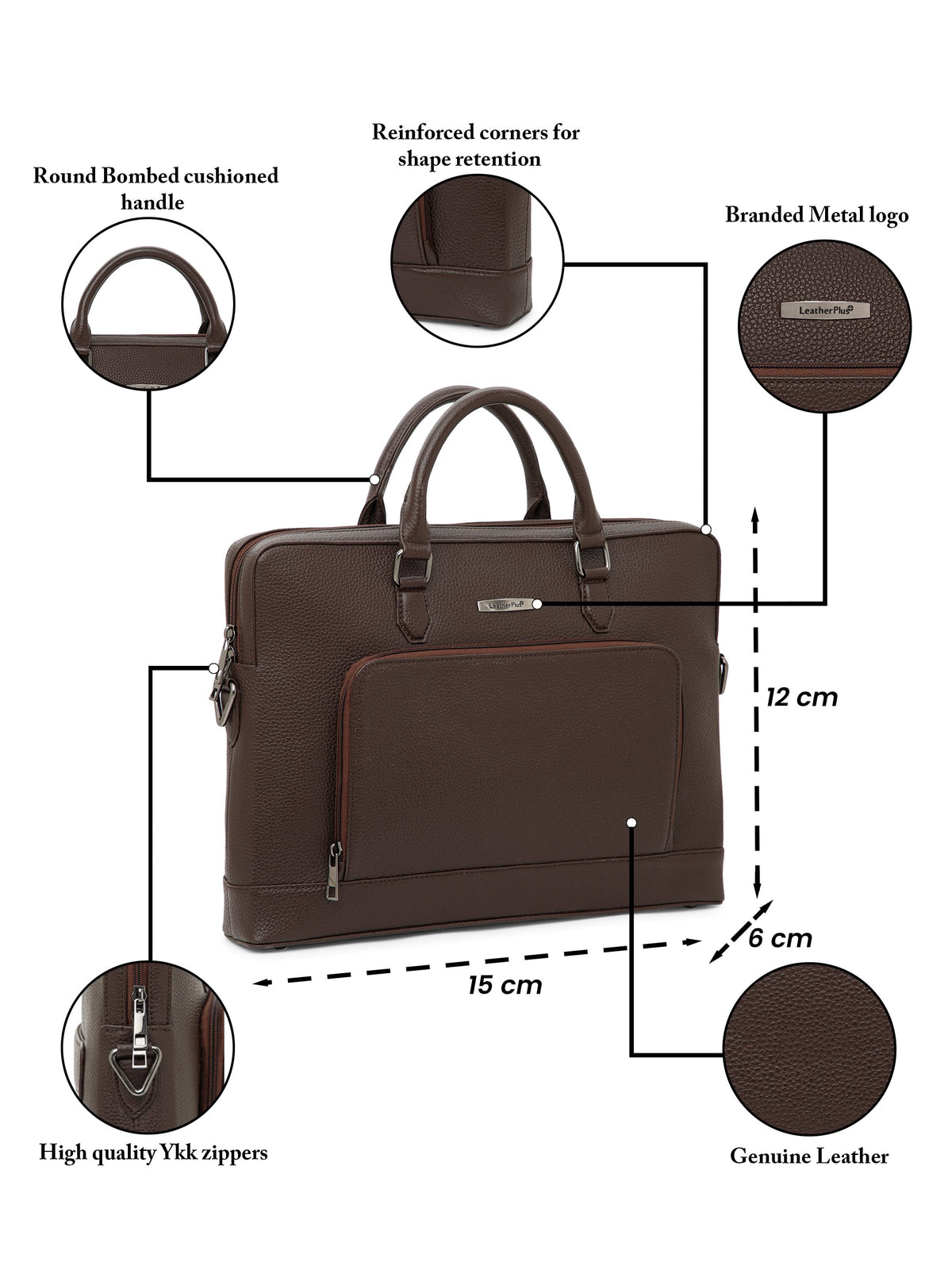 Sleek Leather Laptop Bag