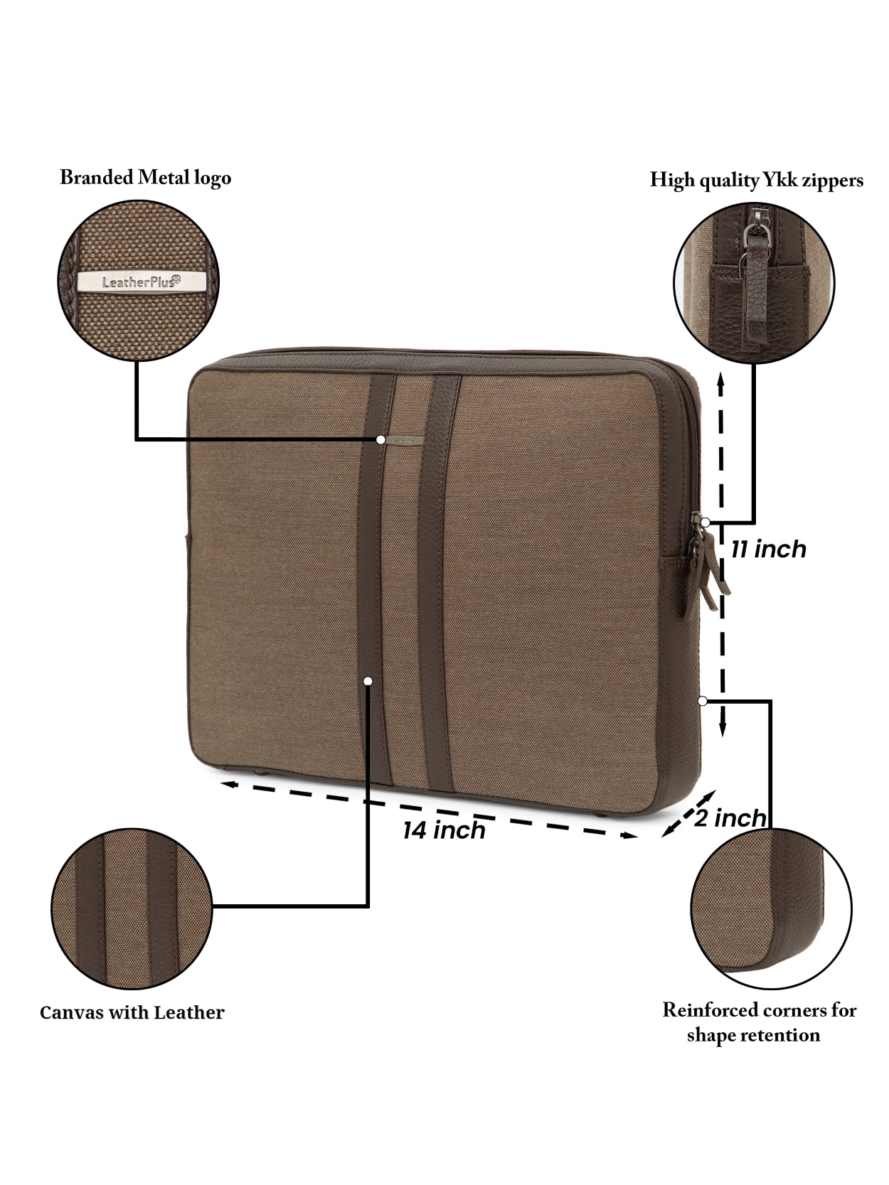 The Sentinel Weave Leather Laptop Sleeve SV16-5001