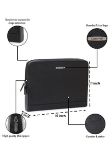 Milled Leather Laptop Sleeve