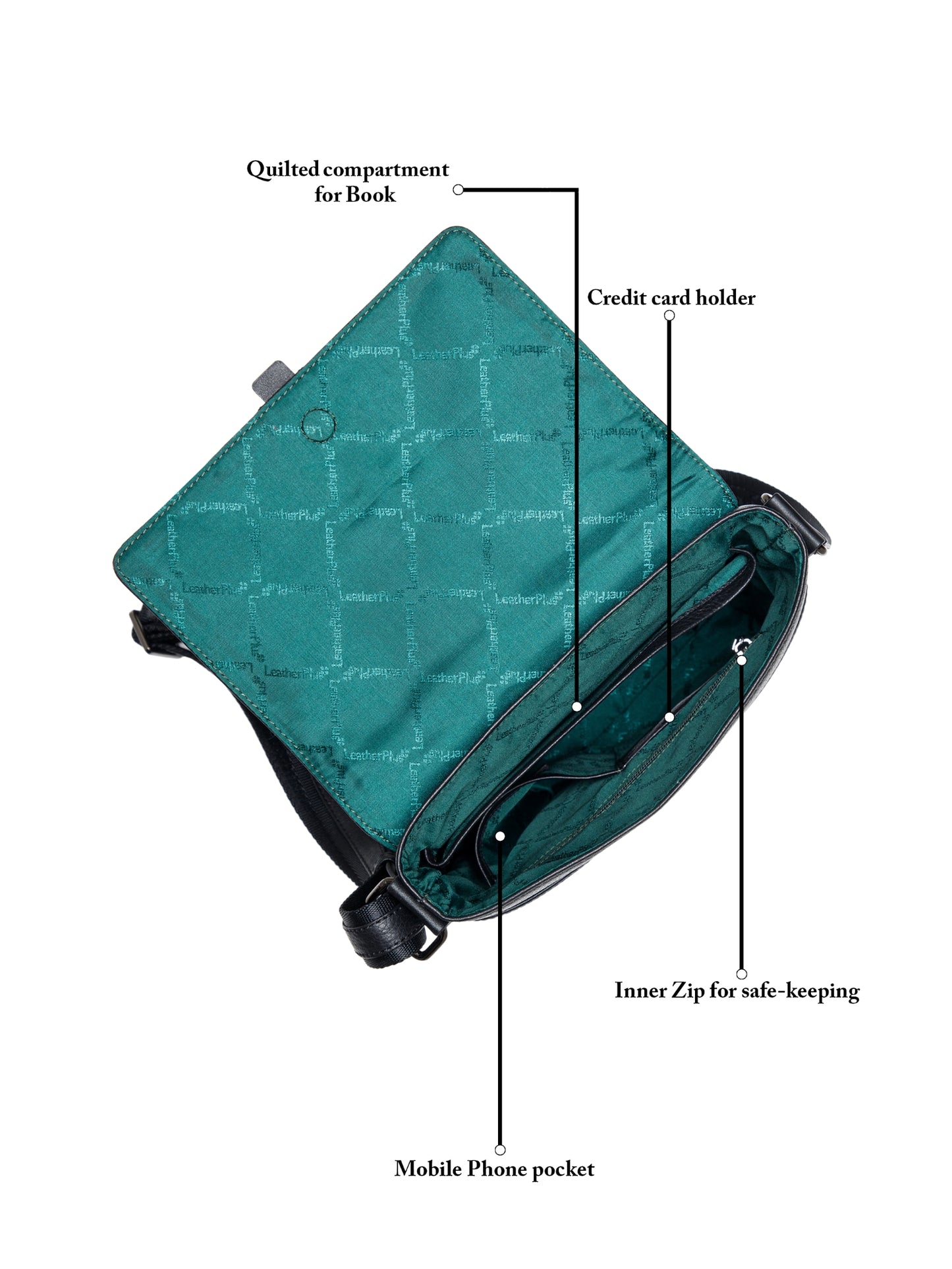 Textured Leather Men Sling Bag SGL-651 Black