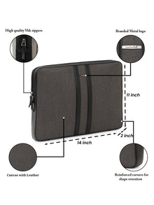 Woven Texture Leather Laptop Sleeve
