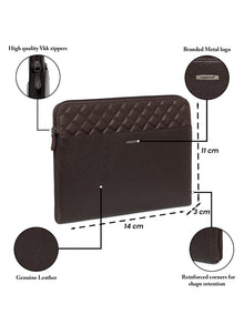 Quilted Leather Laptop Sleeve