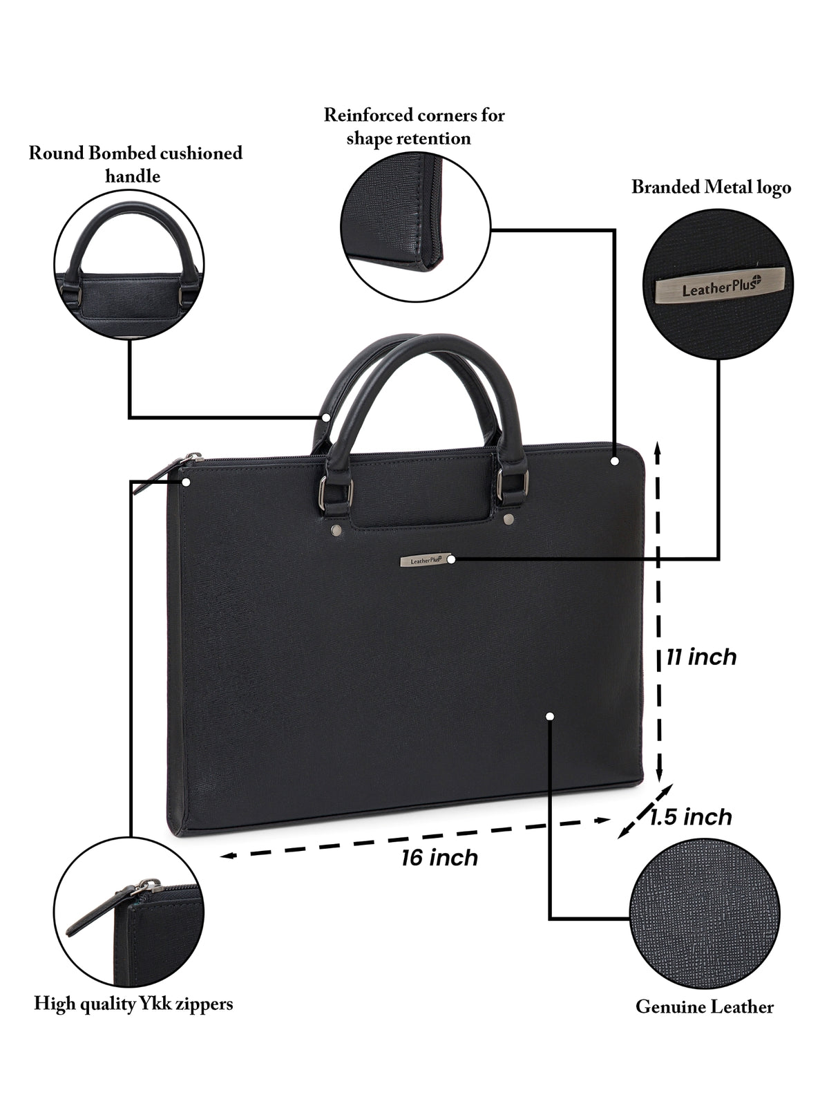 Saffiano Leather Laptop Sleeve