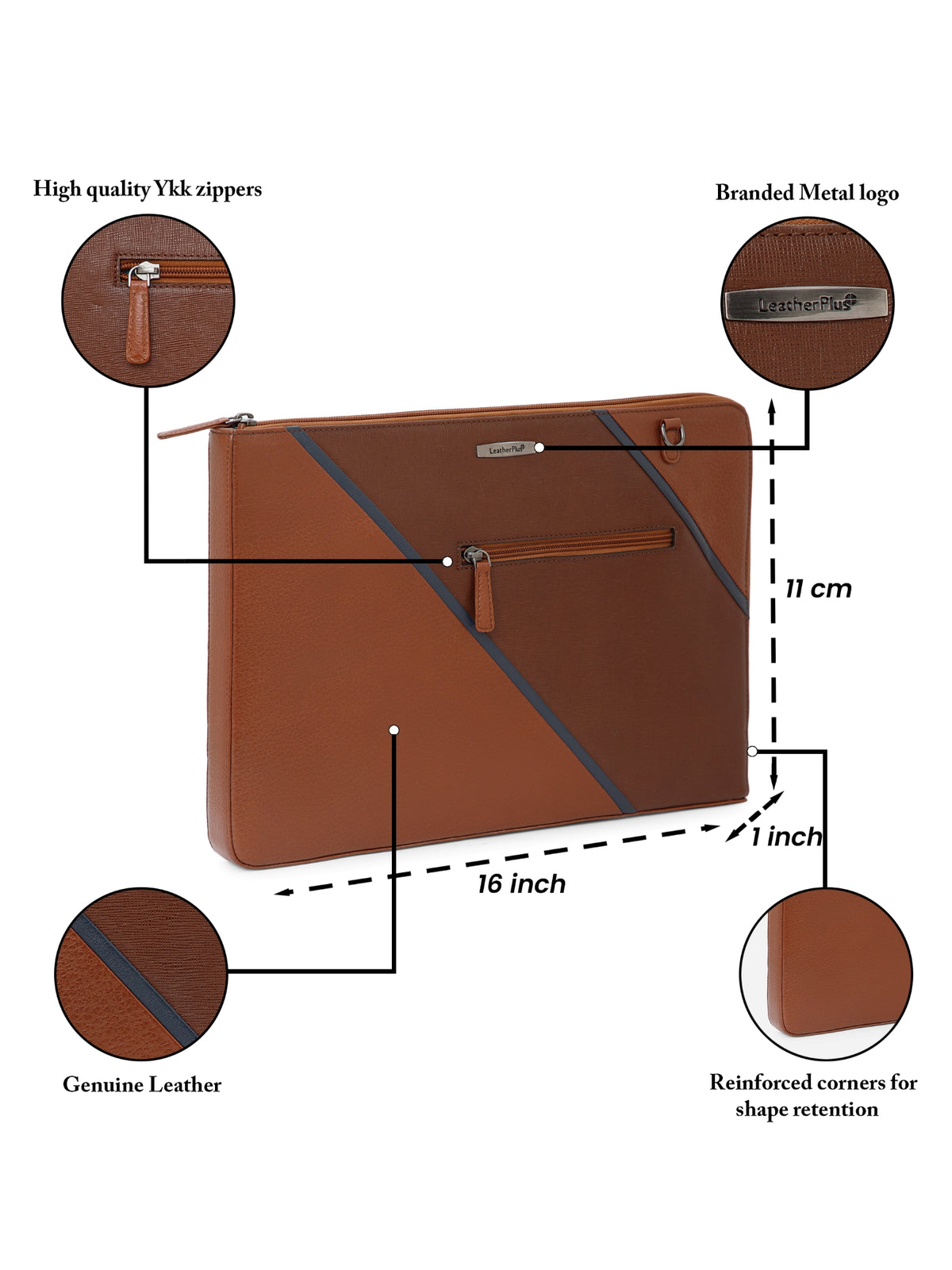 Variegated Leather Laptop Sleeve