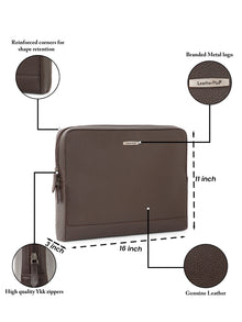 Milled Leather Laptop Sleeve