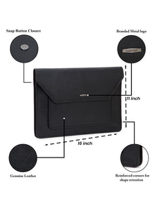 Natural Milled Leather Laptop Sleeve