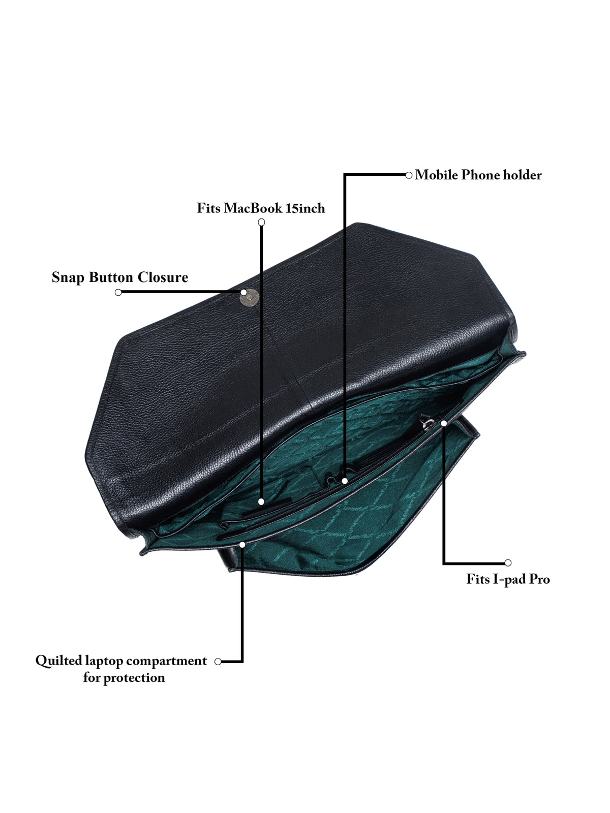 Natural Milled Leather Laptop Sleeve