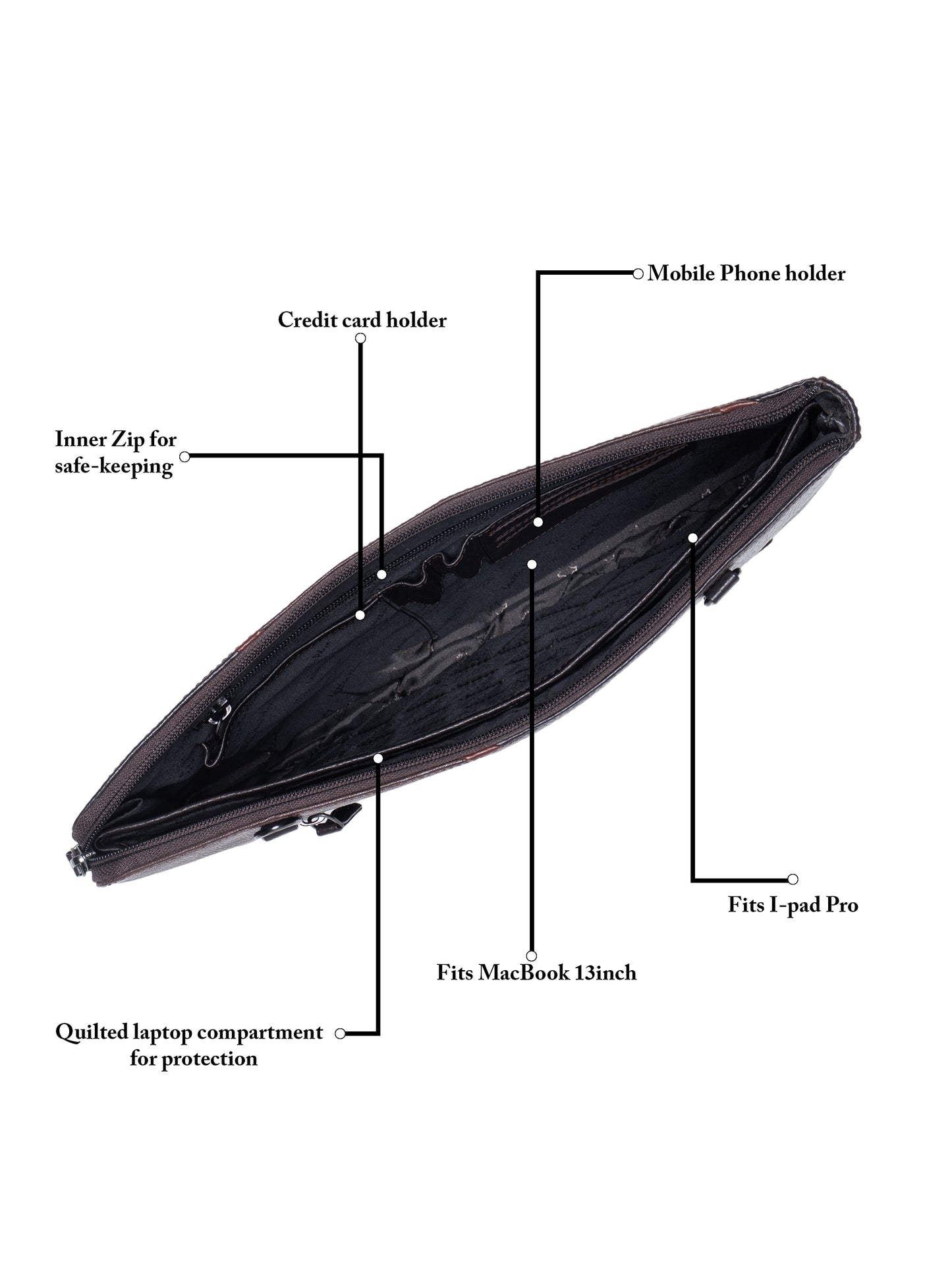 Variegated Leather Laptop Sleeve SV16-8001