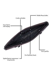 Variegated Leather Laptop Sleeve