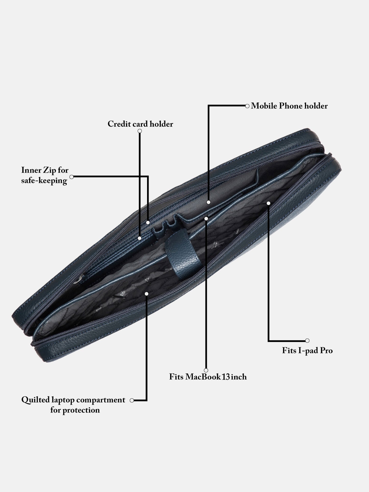 The Sentinel Weave Leather Laptop Sleeve SV16-5001