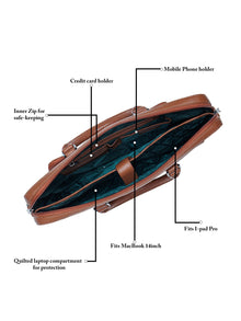 Sleek Leather Laptop Bag