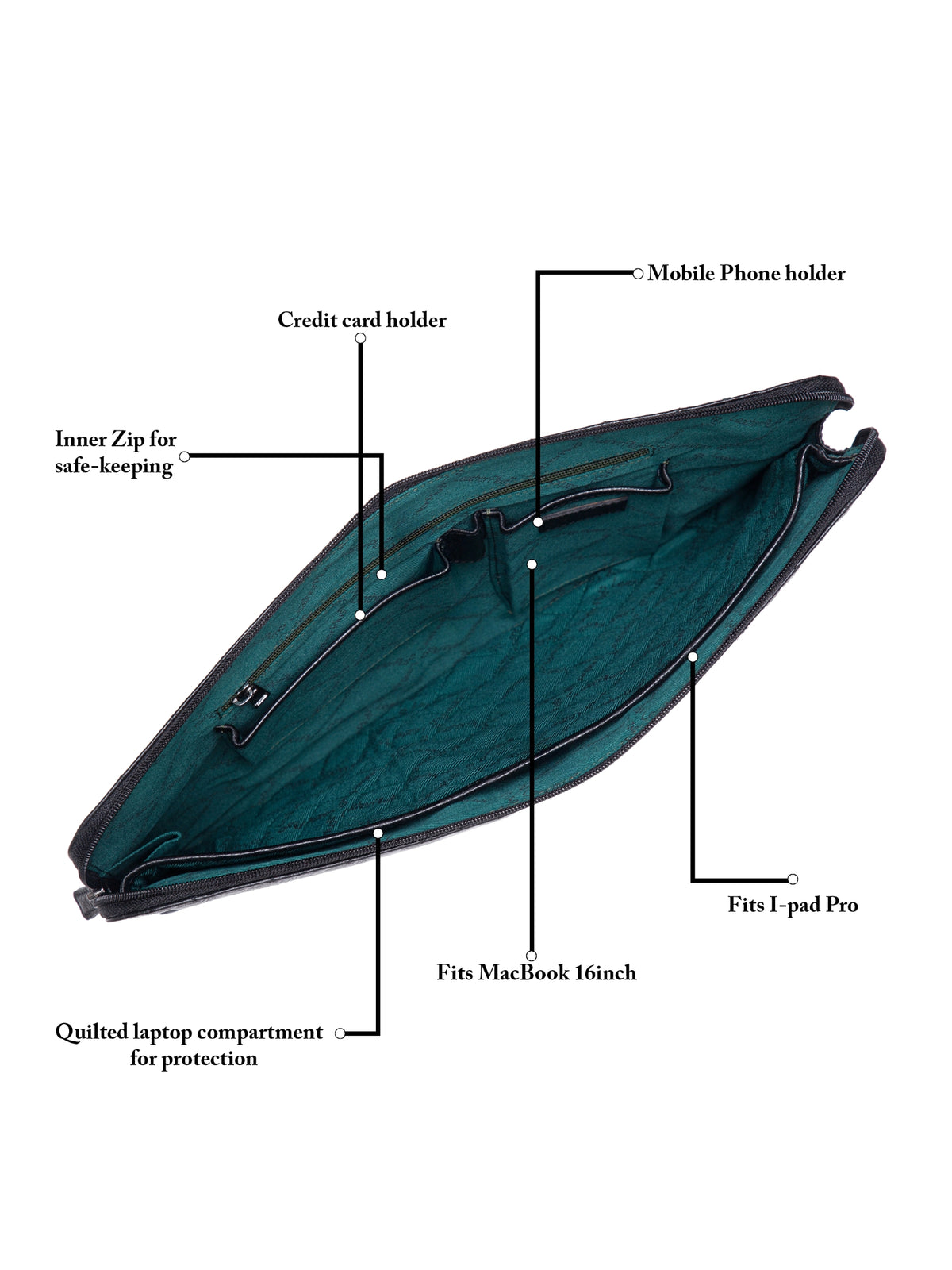 Quilted Leather Laptop Sleeve