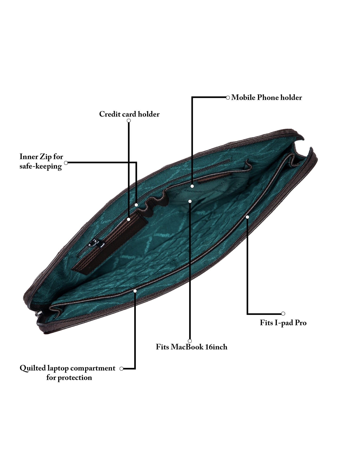 Quilted Leather Laptop Sleeve SV16-7002