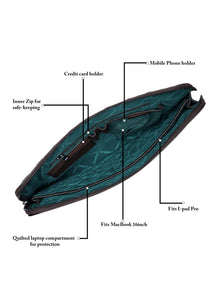 Quilted Leather Laptop Sleeve