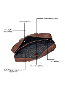 Saffiano Leather Laptop Bag