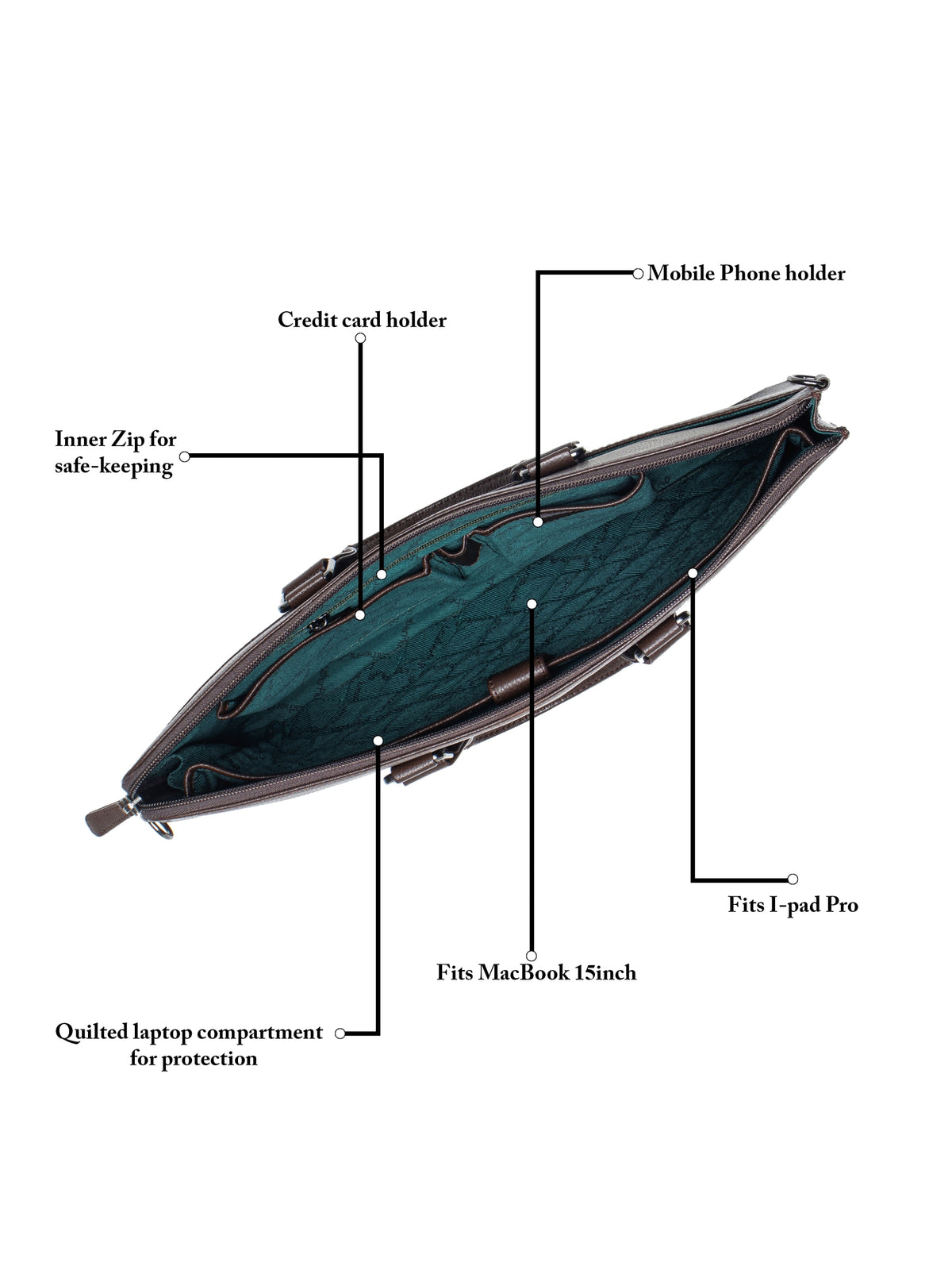 Slim Leather Laptop Sleeve