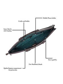 Slim Leather Laptop Sleeve