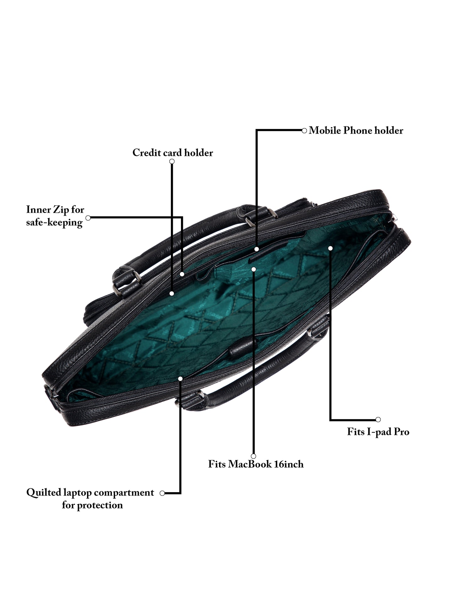 Sleek Leather Laptop Bag LT16-2004