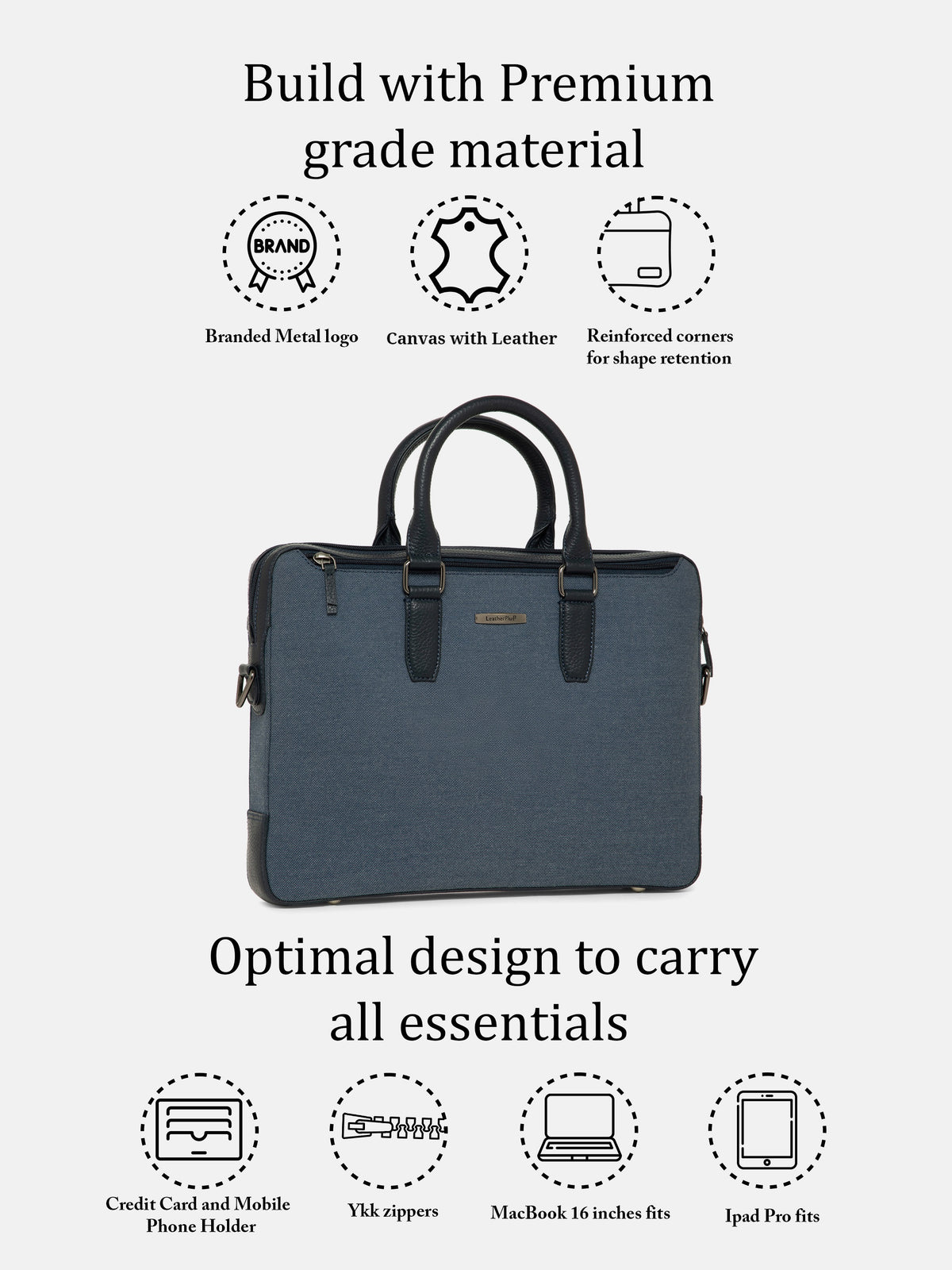 Classic Leather Laptop Bag