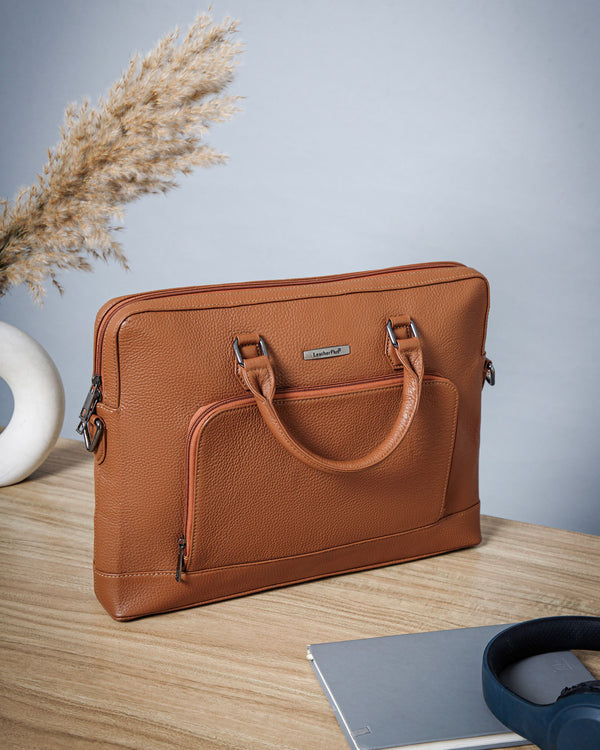 Sleek Leather Laptop Bag