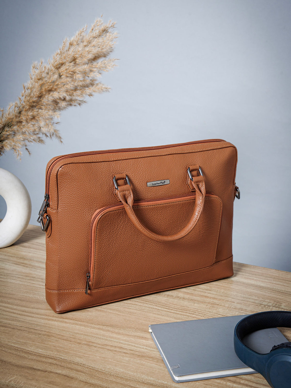 Sleek Leather Laptop Bag