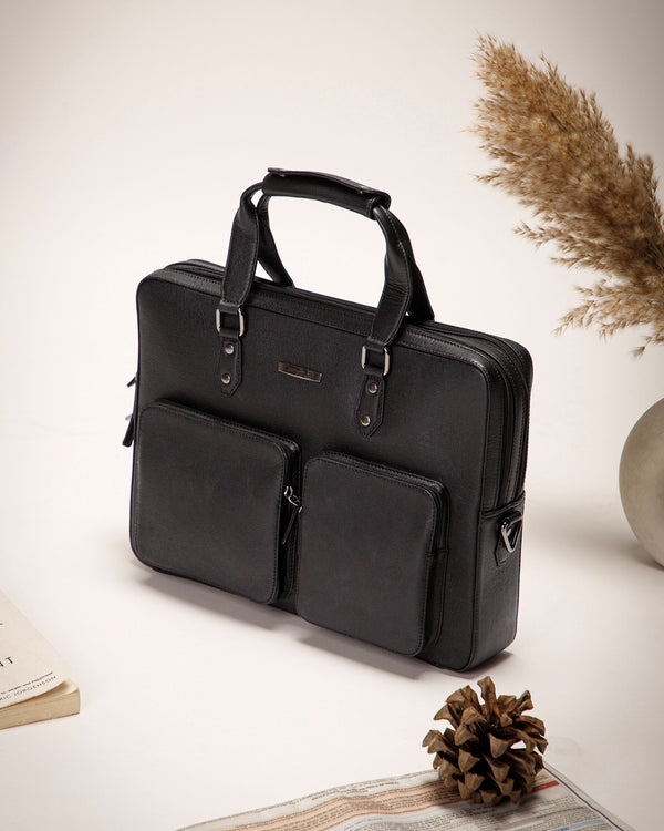 Executive Saffiano Leather Laptop Bag