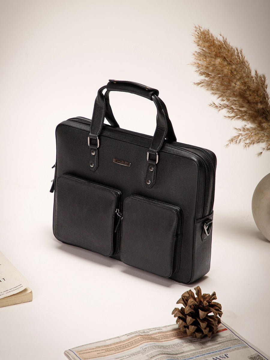 Executive Saffiano Leather Laptop Bag