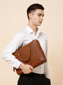 Saffiano Leather Laptop Bag