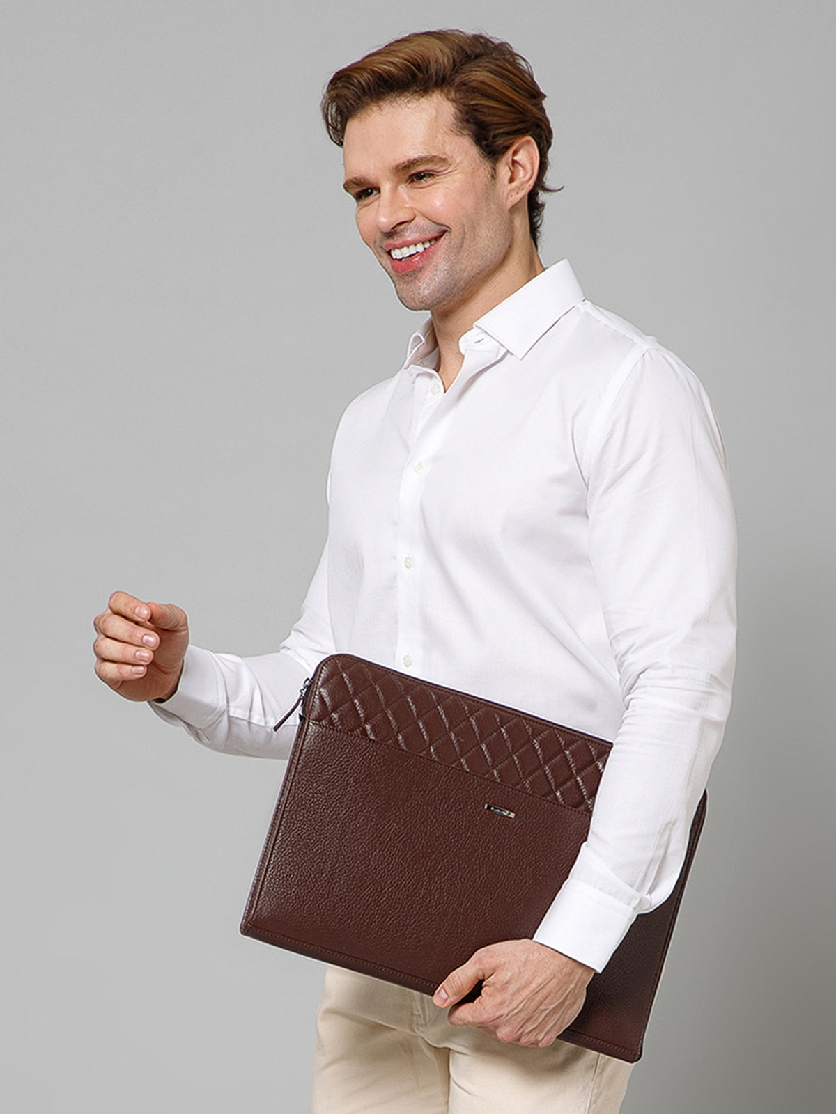 Quilted Leather Laptop Sleeve