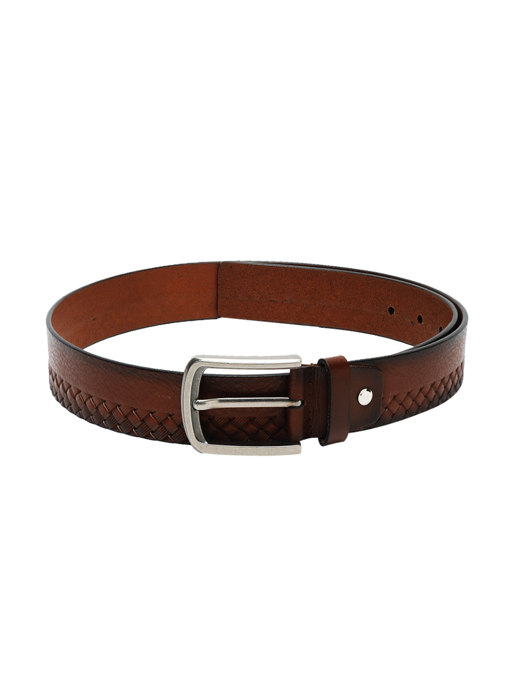 Dual-Texture Leather Belt