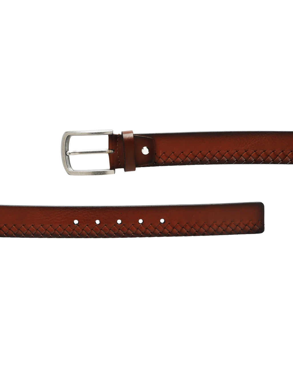 Dual-Texture Leather Belt