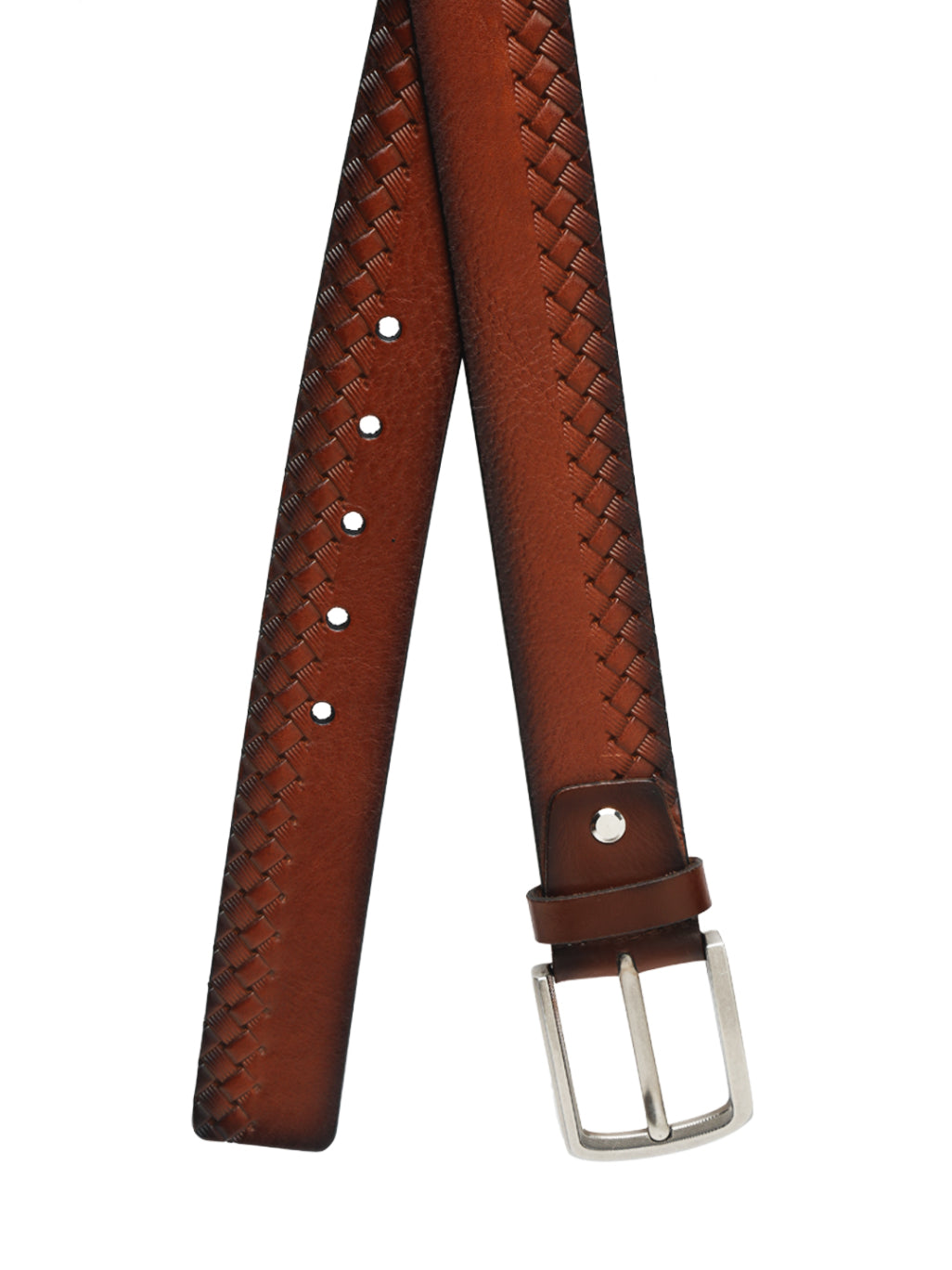 Dual-Texture Leather Belt