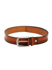Dual-Texture Leather Belt