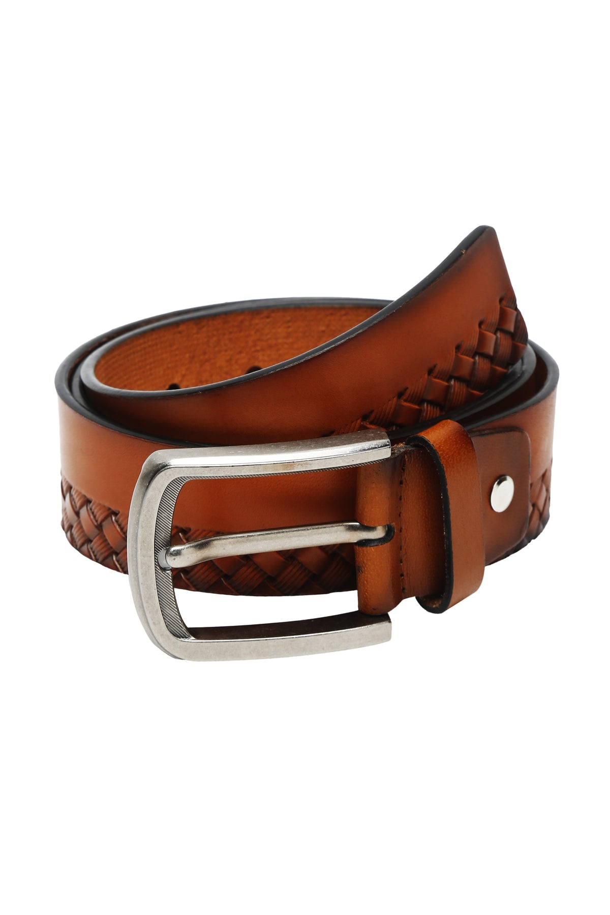Dual-Texture Leather Belt