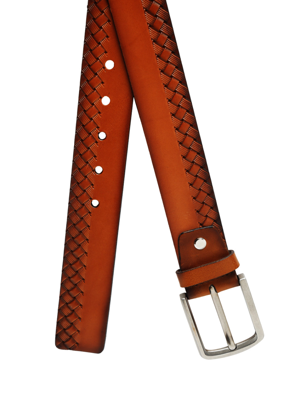 Dual-Texture Leather Belt