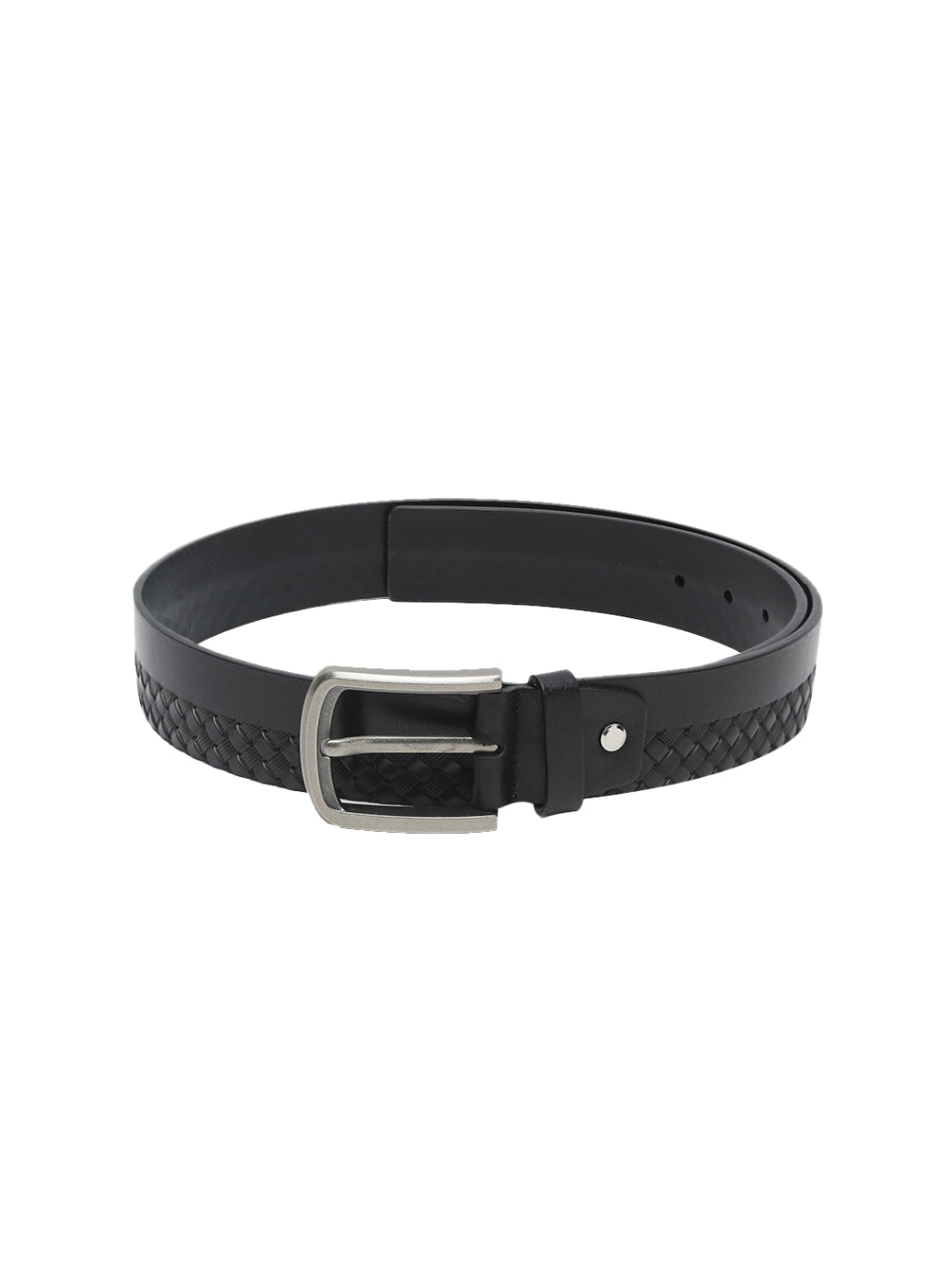 Dual-Texture Leather Belt