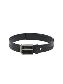 Dual-Texture Leather Belt