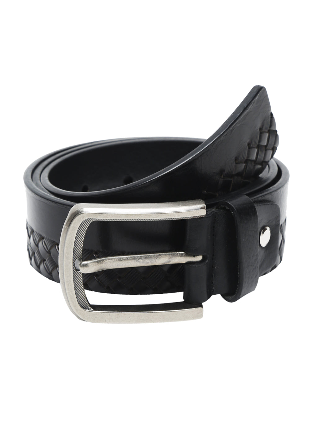 Dual-Texture Leather Belt