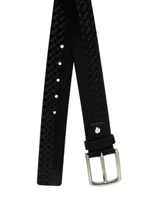 Dual-Texture Leather Belt