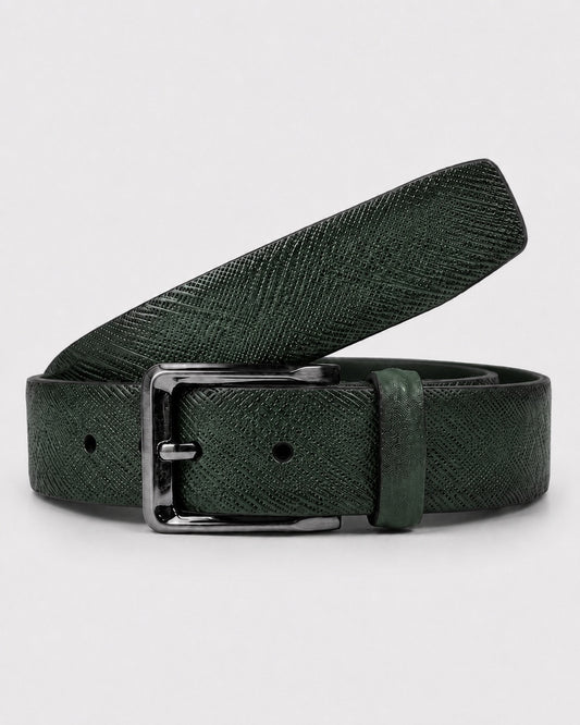 Classic Leather Belt with Contrast Stitching