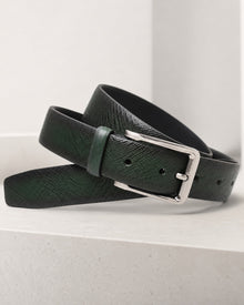 Classic Leather Belt with Contrast Stitching