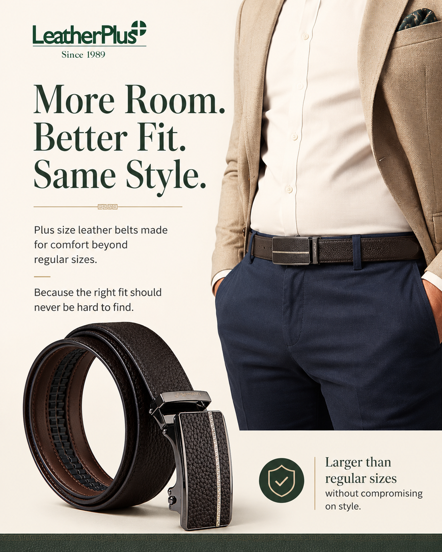 Plus Size Leather Belts