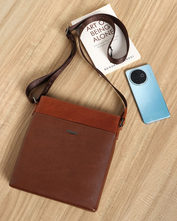 Saffiano Leather Sling Bag