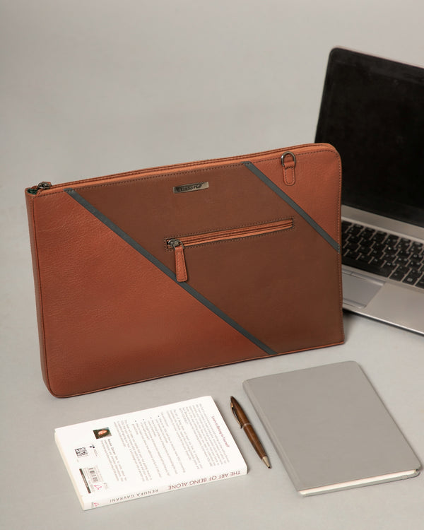 Variegated Leather Laptop Sleeve