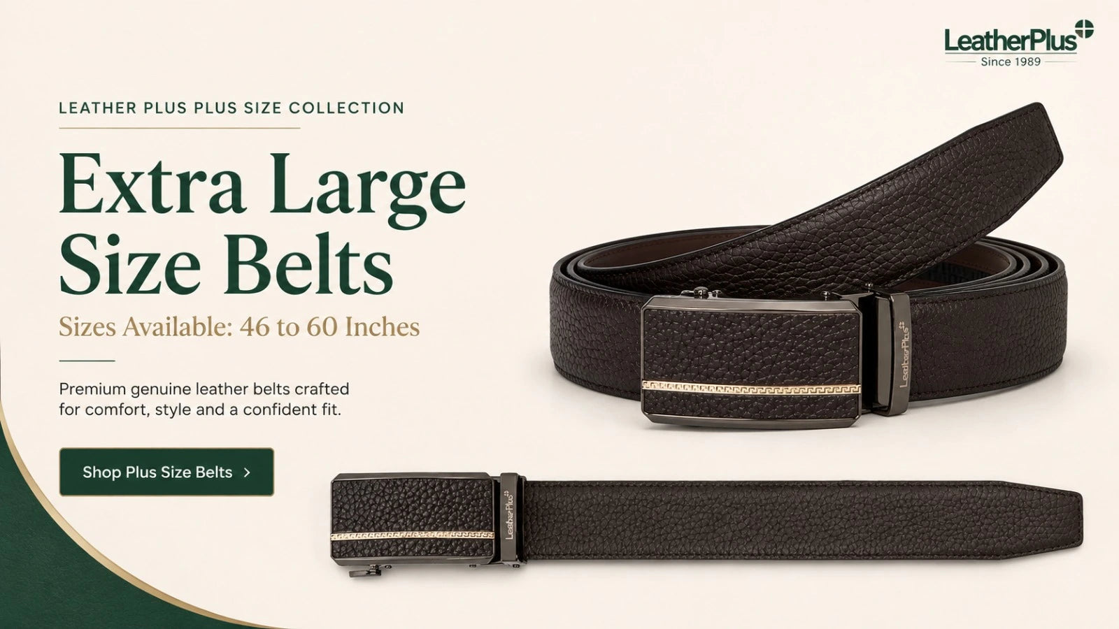Plus Size Leather Belts
